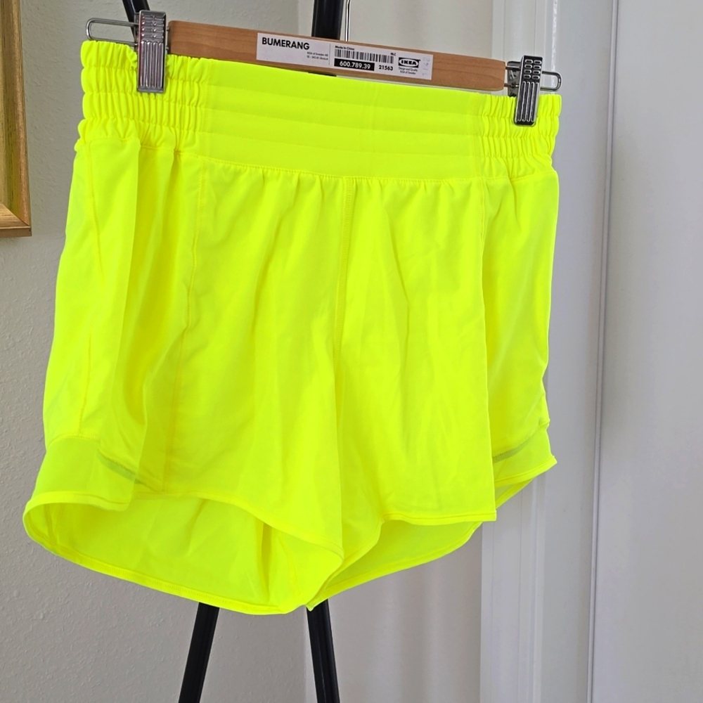 Hotty hot lululemon yellow shorts size 6